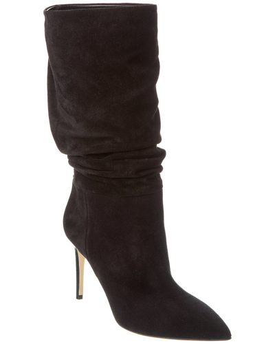 Pre-owned Paris Texas Slouchy Suede Boot Women's In Black