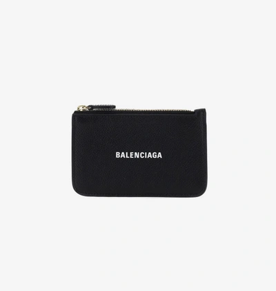 Pre-owned Balenciaga Zipped Card Holder, Black