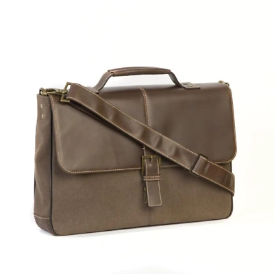 Pre-owned Boconi Bryant Lte Brokers Bag In Mahogany And Heather