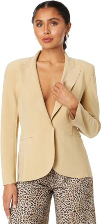 Pre-owned Norma Kamali Women's Classic Single Breasted Jacket In Sand