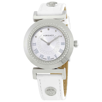 Versace Vanity Silver Dial Ladies Watch P5q99d001s001 In Silver / White