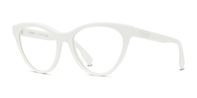 Fendi Demo Cat Eye Ladies Eyeglasses Fe50017i 025 53 In Ivory