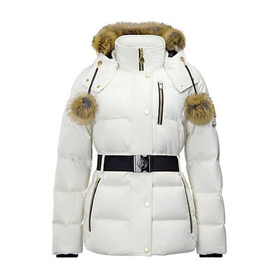 Moose Knuckles Gold Cambria Jacket Shearling In White