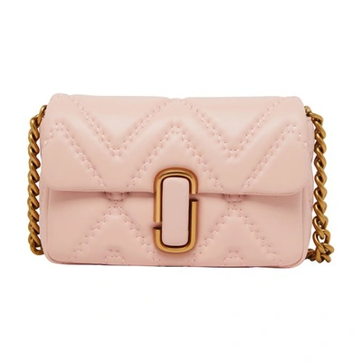 Marc Jacobs Pink 'the Quilted Leather J Marc' Shoulder Bag In Rose