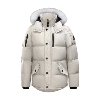 Moose Knuckles Original 3q Puffer Jacket Shearling In Grey,grey