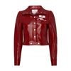 Courrèges Reedition Coated Cotton-blend Jacket In Red