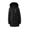 Moose Knuckles Watershed Hooded Shearling Trim Down Parka In Noir_mouton_noir