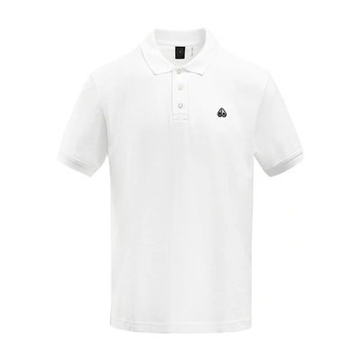 Moose Knuckles Polo In Pique. In Blanc