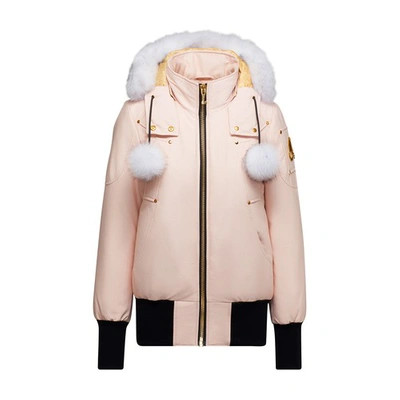 Moose Knuckles Gold Capsule Debbie Down Bomber Jacket In Pink