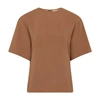 Anine Bing Maddie Tech Crepe Top In Brown