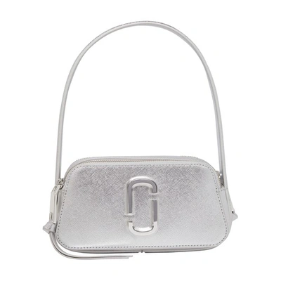 Marc Jacobs The Metallic Slingshot Shoulder Bag In Silver