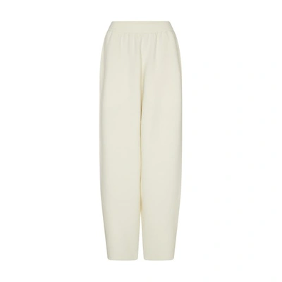The Row Ednah Wool Drop-crotch Pants In Shell