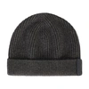 DOLCE & GABBANA KNIT WOOL HAT WITH LEATHER LOGO