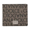 Dolce & Gabbana Jacquard Wallet In Brown_black
