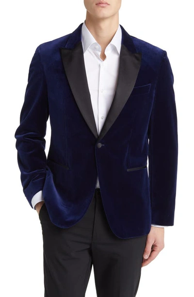 Hugo Boss Boss Hutson Silk Blend Velvet Dinner Jacket In Green