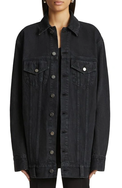 Khaite Ross Oversized Denim Jacket In Black