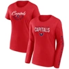 Fanatics Branded  Red Washington Capitals Long And Short Sleeve Two-pack T-shirt Set In Red