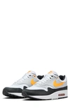 Nike Men's Air Max 1 Casual Shoes In White/ University Gold/ Black