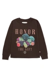 HONOR THE GIFT KIDS' FRUITS LONG SLEEVE COTTON GRAPHIC T-SHIRT