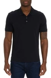 Robert Graham Elias Basket Weave Polo In Black