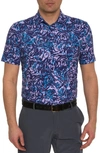 ROBERT GRAHAM ABSTRACT ROSE FLORAL PERFORMANCE GOLF POLO
