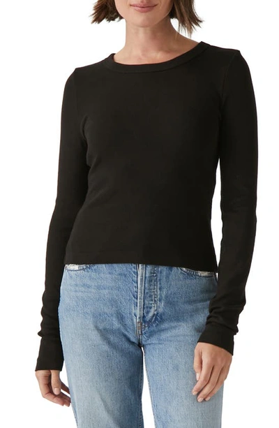 Michael Stars Orion Long Sleeve Crewneck Tee In Black