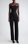 ALEXANDER MCQUEEN ALEXANDER MCQUEEN PEAK CORSET STRAPLESS WOOL JUMPSUIT