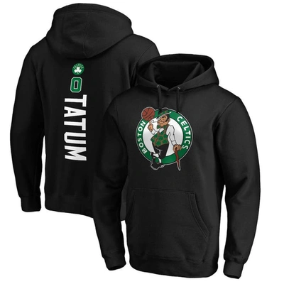 Fanatics Branded Jayson Tatum Black Boston Celtics Playmaker Name & Number Pullover Hoodie