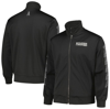 PLEASURES PLEASURES BLACK LOS ANGELES ANGELS PITCHER FULL-ZIP TRACK JACKET