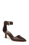 VINCE PERRI ANKLE STRAP POINTED TOE PUMP