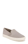Vince Blair Perforated Suede Slip-on Sneakers In Taupe Grey