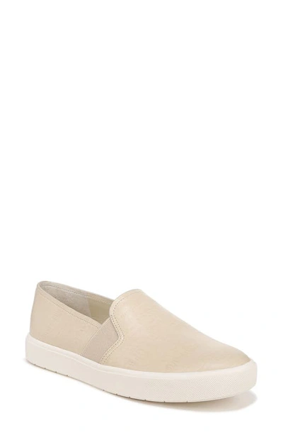 Vince Blair Leather Slip-on Trainers In Moonlight