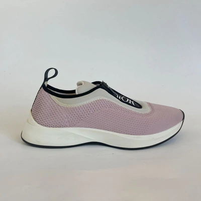 Pre-owned Dior Pink Mesh And Neoprene B25 Low-top Mens Sneakers