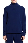 THEORY GEDER QUARTER ZIP WOOL SWEATER