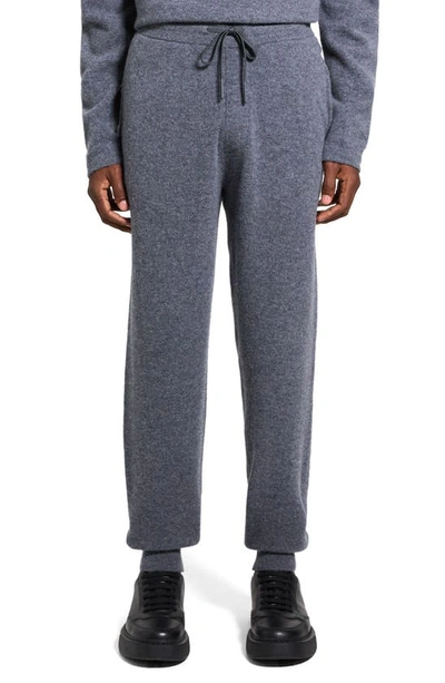 Theory Alcos Merino Wool Blend Drawstring Pants In Graphite