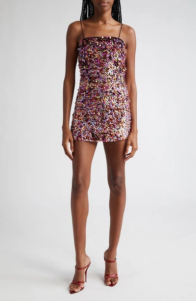 Ramy Brook Milena Sequin Embellished Mini Dress In Pink Jewel