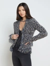 L Agence Azure Fuzzy Cardigan Blazer In Grey Multi