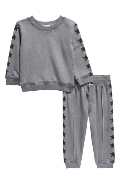 Splendid Boys' Star Print Sweatshirt & Jogger Pants Set - Baby In Washed Gray