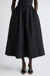 Akris Punto Techno Taffeta Midi Skirt In Black