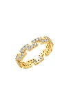 CRISLU CRISLU CUBIC ZIRCONIA REGAL ETERNITY BAND RING