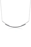 CRISLU CUBIC ZIRCONIA REGAL LONG BAR NECKLACE