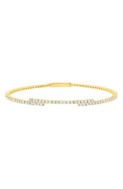 CRISLU CRISLU CUBIC ZIRCONIA REGAL FLEX BANGLE BRACELET