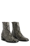 ALLSAINTS ALLSAINTS BONHAM SNAKE PATTERN ZIP BOOT