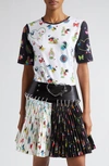 Chopova Lowena X Disney Daisy Duck Cartoon Print Jersey T-shirt In Black Multi