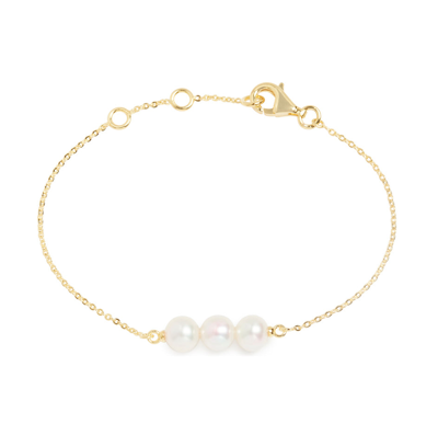 Olivia & Pearl Oh So Fine Trio Bracelet In Triobr/wg