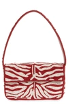 Staud Tommy Beaded Shoulder Bag In Scarlet White