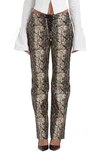 House Of Cb Sernia Lace-up Faux Leather Trousers In Animal Print