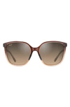 Maui Jim Good Fun 57mm Polarizedplus2® Butterfly Sunglasses In Brown
