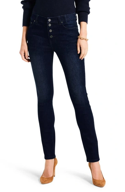 Nic + Zoe Nic+zoe Button Fly Slim Jeans In Twilight