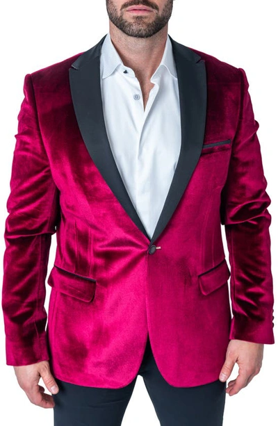 Maceoo Tesla Red Velvet Dinner Jacket